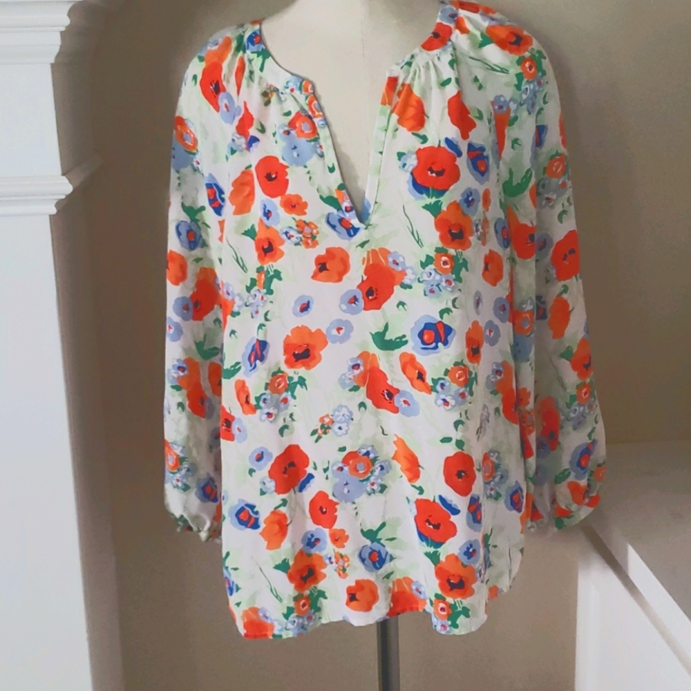 100% Silk Joie "Poppy" Blouse